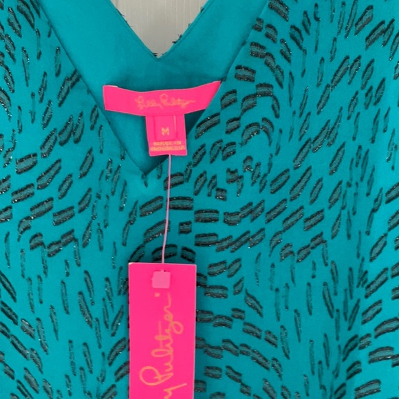 Lilly Pulitzer teal tank top - Picture 2 of 3